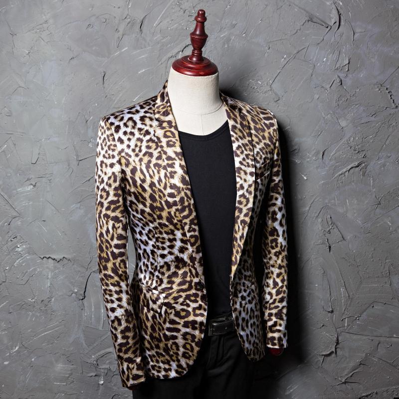 New printed leopard print Suit Jacket