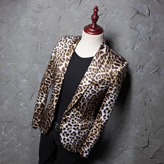 New printed leopard print Suit Jacket