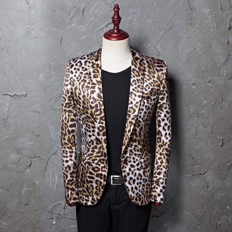 New printed leopard print Suit Jacket